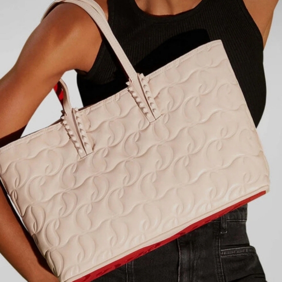 Christian Louboutin Handbags - NWT Christian Louboutin Cabata Embossed CL Nappa Leche